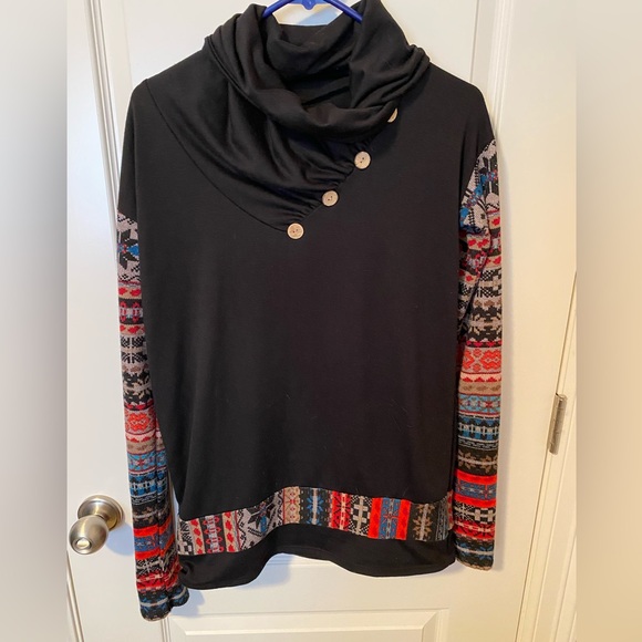 SALE!! Reduced to $15. 12PM by Mon Ami Pullover Sweater Top Sz M - Picture 5 of 6